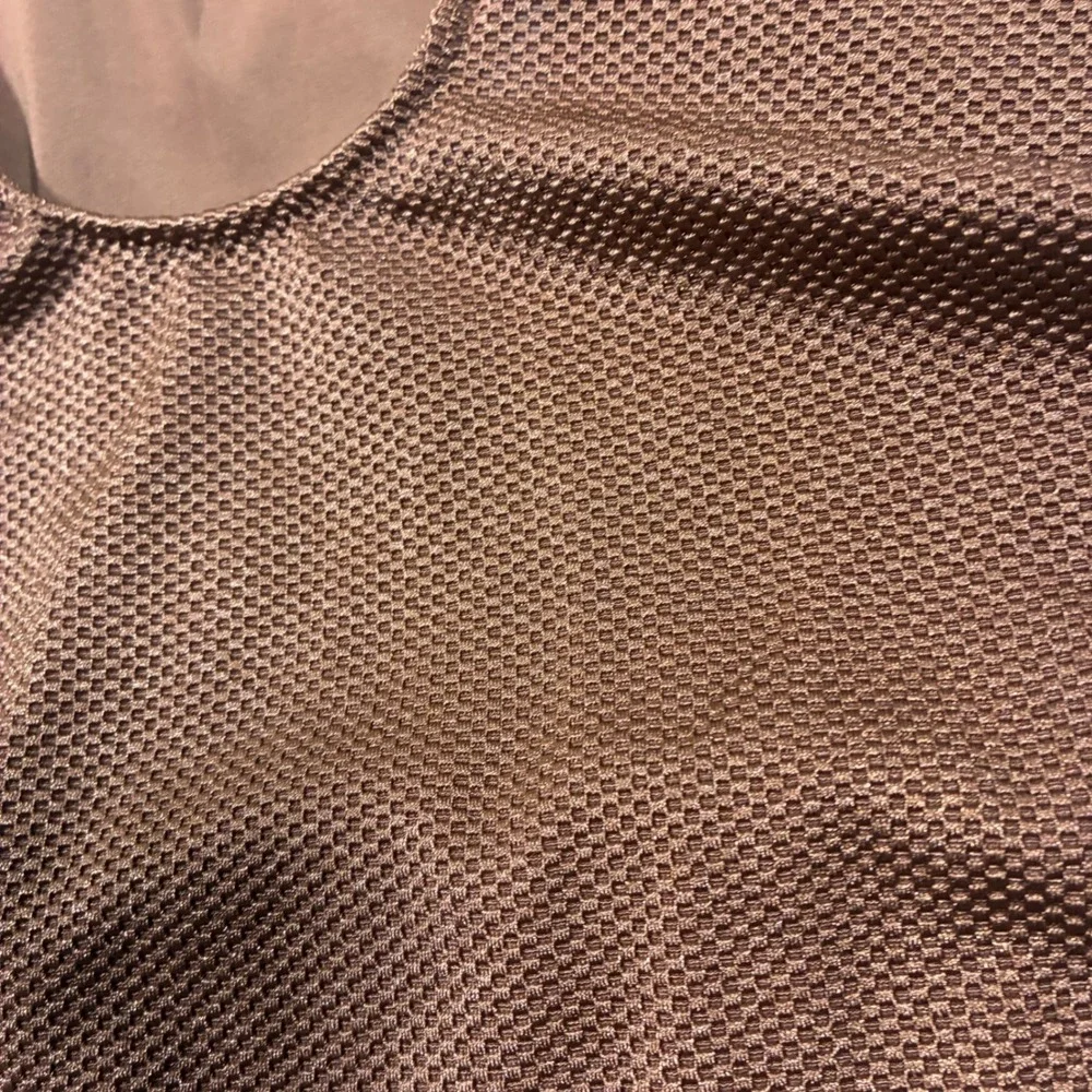 Aerie Brown Textured One Piece Swimsuit Size S Cheeky Scoop Neck Neutral